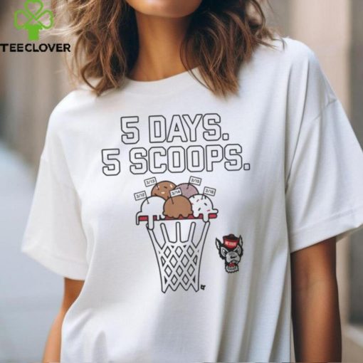 NC State Wolfpack Basketball 5 Days 5 Scoops Shirts