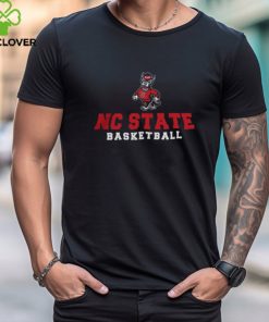 NC State Wolfpack Black Strutting Wolf Basketball Tee Shirt