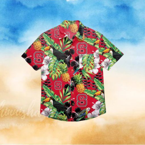 NC State Wolfpack Floral Hawaiian Shirt