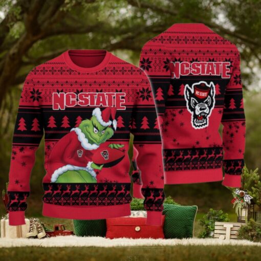 NC State Wolfpack Grinch Ugly Christmas Sweater