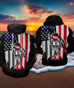 NC State Wolfpack NCAA US Flag 3D Printed Hoodie