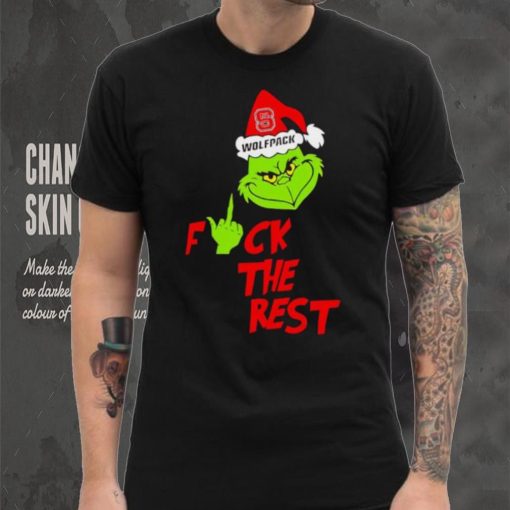 NC State Wolfpack Santa Grinch fuck the rest hoodie, sweater, longsleeve, shirt v-neck, t-shirt