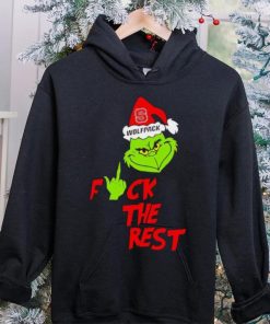 NC State Wolfpack Santa Grinch fuck the rest hoodie, sweater, longsleeve, shirt v-neck, t-shirt