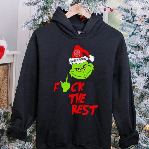 NC State Wolfpack Santa Grinch fuck the rest hoodie, sweater, longsleeve, shirt v-neck, t-shirt