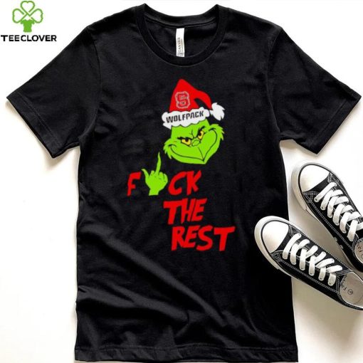 NC State Wolfpack Santa Grinch fuck the rest hoodie, sweater, longsleeve, shirt v-neck, t-shirt