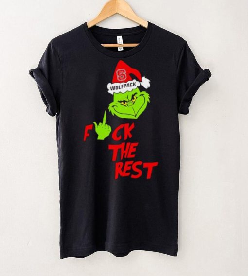 NC State Wolfpack Santa Grinch fuck the rest hoodie, sweater, longsleeve, shirt v-neck, t-shirt