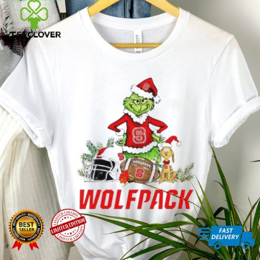 NC State Wolfpacks Grinch and Max dog funny Christmas hoodie, sweater, longsleeve, shirt v-neck, t-shirt