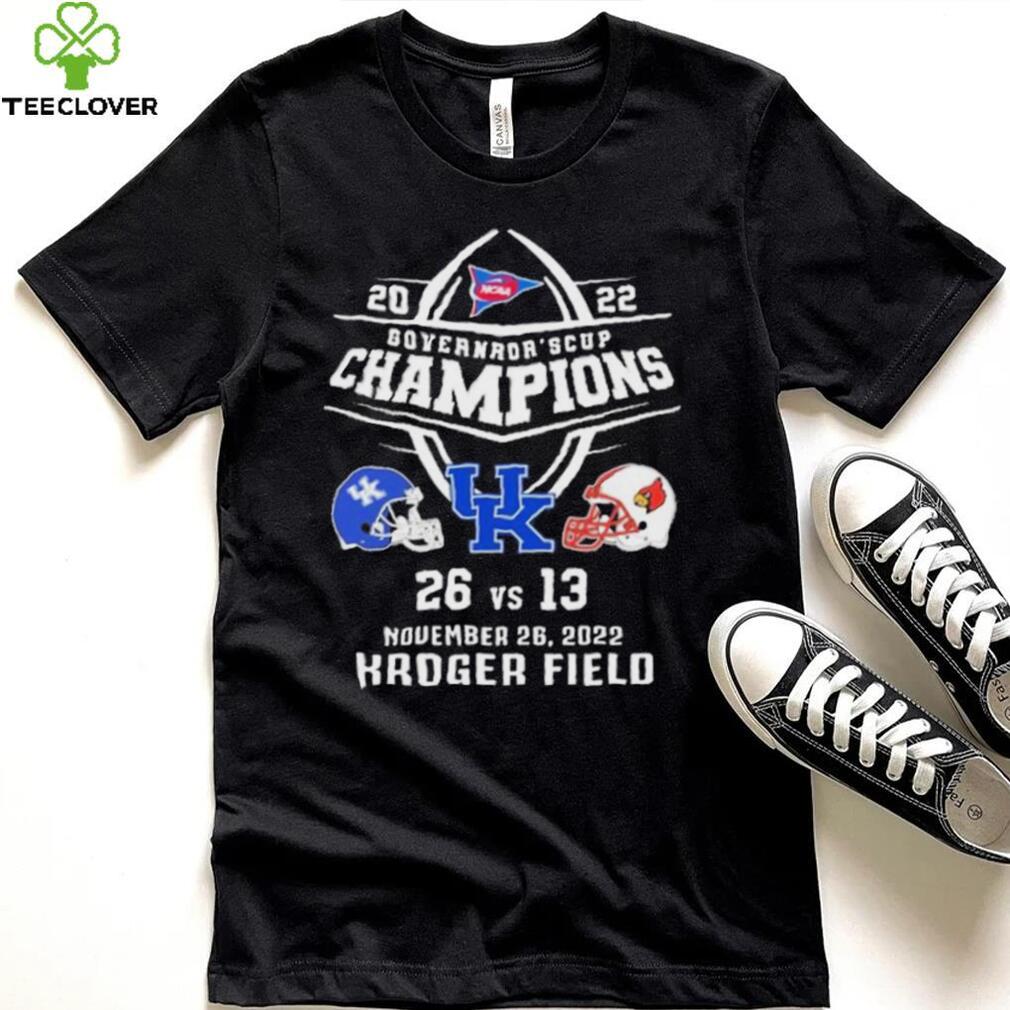 NCAA 2022 Governors Cup Champions Kentucky Wildcats 26 13 Louisville Score Shirt
