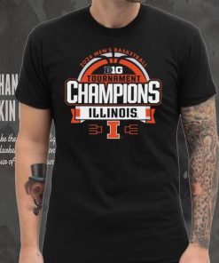 NCAA 2024 Men's Basketball Big 10 Conference Champions Illinois Illini Navy Locker Room T Shirt