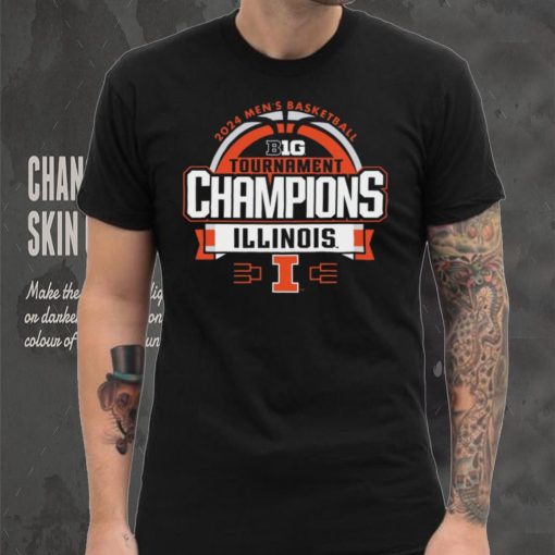 NCAA 2024 Men’s Basketball Big 10 Conference Champions Illinois Illini Navy Locker Room T Shirt