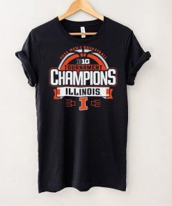 NCAA 2024 Men's Basketball Big 10 Conference Champions Illinois Illini Navy Locker Room T Shirt