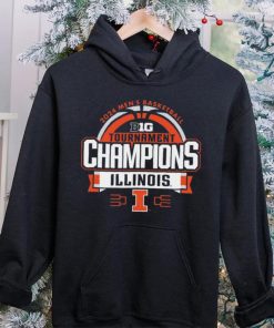 NCAA 2024 Men's Basketball Big 10 Conference Champions Illinois Illini Navy Locker Room T Shirt