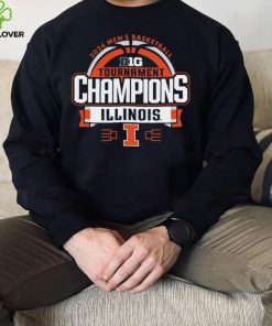 NCAA 2024 Men's Basketball Big 10 Conference Champions Illinois Illini Navy Locker Room T Shirt