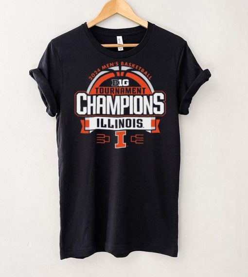 NCAA 2024 Men’s Basketball Big 10 Conference Champions Illinois Illini Navy Locker Room T Shirt