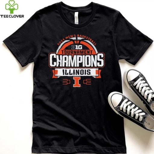 NCAA 2024 Men’s Basketball Big 10 Conference Champions Illinois Illini Navy Locker Room T Shirt
