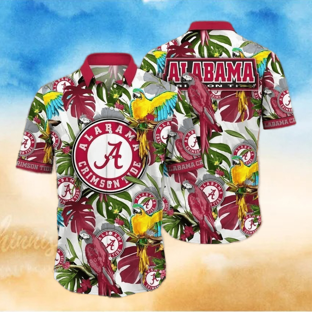 NCAA Alabama Crimson Tide Hawaiian Shirt Tropical Aloha Gift For Football Players NCAA Alabama Crimson Tide Hawaiian Shirt Tropical Aloha Gift For Football Players