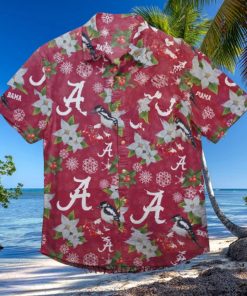 NCAA Alabama Crimson Tide Mistletoe Floral Hawaiian Shirt