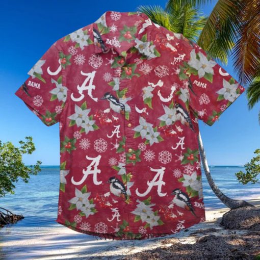 NCAA Alabama Crimson Tide Mistletoe Floral Hawaiian Shirt