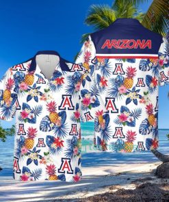 NCAA Arizona Wildcats Hawaiian Shirt Pineapple Tropical Flower Summer Beach Gift