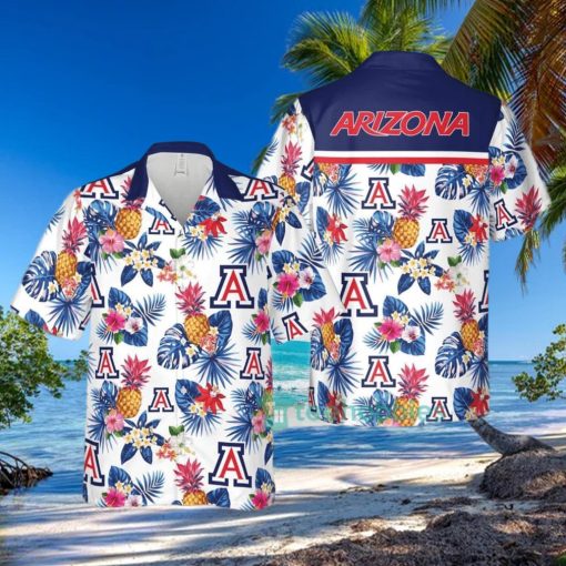 NCAA Arizona Wildcats Hawaiian Shirt Pineapple Tropical Flower Summer Beach Gift