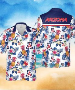 NCAA Arizona Wildcats Hawaiian Shirt Pineapple Tropical Flower Summer Beach Gift