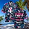 NCAA Arizona Wildcats Hawaiian Shirt Pineapple Tropical Flower Summer Beach Gift