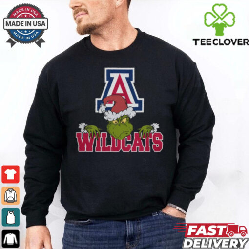 NCAA Arizona Wildcats Logo Football Grinch Christmas T Shirt