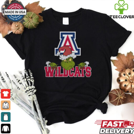 NCAA Arizona Wildcats Logo Football Grinch Christmas T Shirt