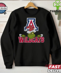NCAA Arizona Wildcats Logo Football Grinch Christmas T Shirt