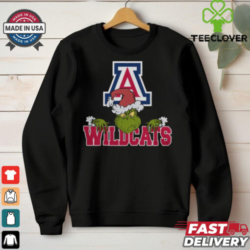 NCAA Arizona Wildcats Logo Football Grinch Christmas T Shirt
