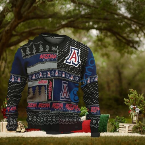 NCAA Arizona Wildcats Logo New Style Knitted Christmas Sweater For Men And Women