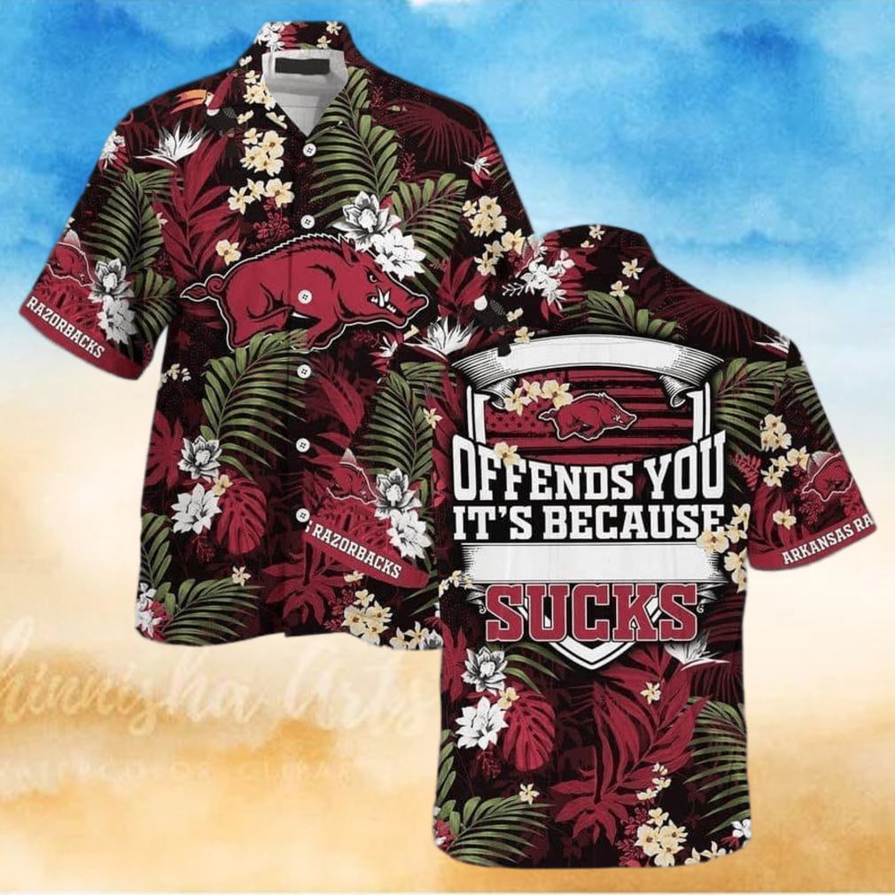 NCAA Arkansas Razorbacks Hawaiian Shirt Offends You It s Because Sucks NCAA Arkansas Razorbacks Hawaiian Shirt Offends You It s Because Sucks