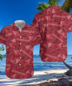 NCAA Arkansas Razorbacks Hawaiian Shirt Palm Leaves Pattern Summer Beach Gift