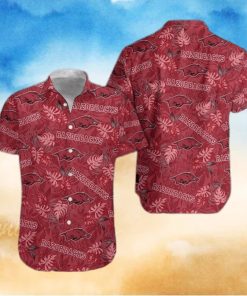 NCAA Arkansas Razorbacks Hawaiian Shirt Palm Leaves Pattern Summer Beach Gift