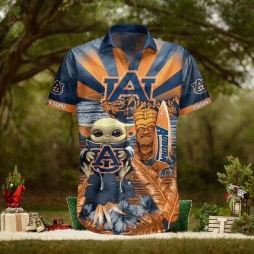 NCAA Auburn Tigers Baby Yoda Hawaiian Shirt