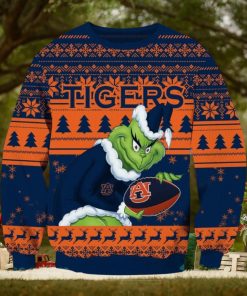 NCAA Auburn Tigers Grinch AOP Ugly Christmas Sweater Christmas Gift For Men And Women