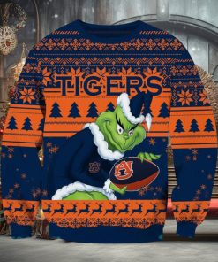 NCAA Auburn Tigers Grinch AOP Ugly Christmas Sweater Christmas Gift For Men And Women