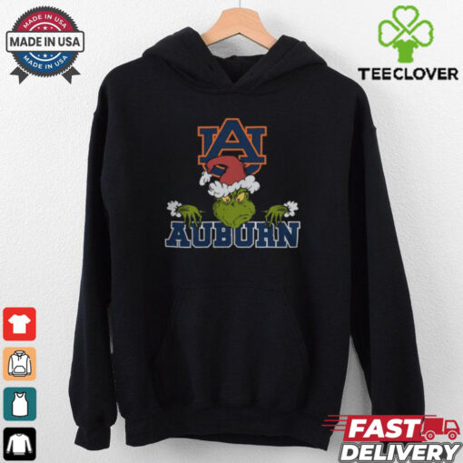 NCAA Auburn Tigers Logo Football Grinch Christmas T Shirt