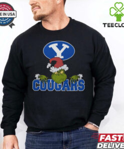 NCAA BYU Cougars Logo Football Grinch Christmas T Shirt