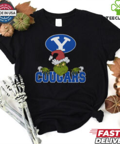 NCAA BYU Cougars Logo Football Grinch Christmas T Shirt