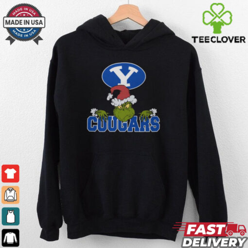 NCAA BYU Cougars Logo Football Grinch Christmas T Shirt