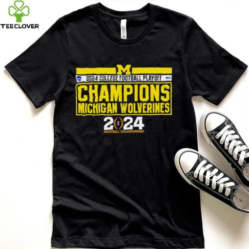 NCAA Big Ten Michigan Wolverines 2024 college football playoff Champions logo shirt