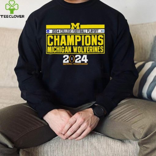 NCAA Big Ten Michigan Wolverines 2024 college football playoff Champions logo shirt