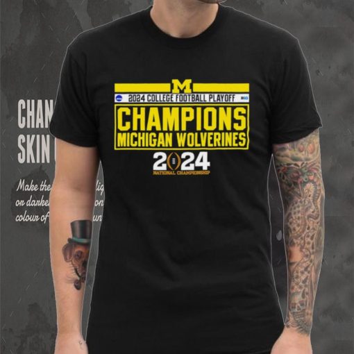 NCAA Big Ten Michigan Wolverines 2024 college football playoff Champions logo shirt