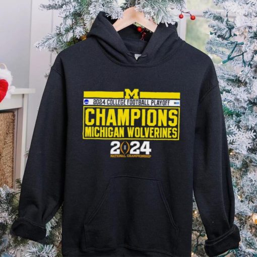NCAA Big Ten Michigan Wolverines 2024 college football playoff Champions logo shirt