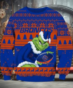 NCAA Boise State Broncos Grinch AOP Ugly Christmas Sweater Christmas Gift For Men And Women