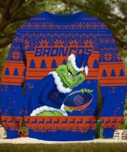 NCAA Boise State Broncos Grinch AOP Ugly Christmas Sweater Christmas Gift For Men And Women