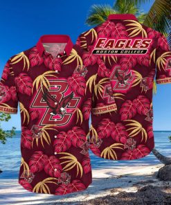 NCAA Boston College Eagles Hawaiian Shirt Palm Leaves Pattern Best Beach Gift