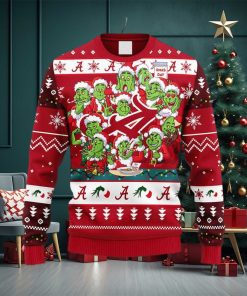 NCAA Christmas Alabama Crimson Tide 12 Grinch Xmas Day Christmas Ugly Sweater For Men Women