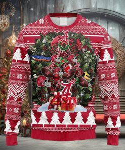 NCAA Christmas Alabama Crimson Tide Tree Ugly Christmas Fleece Sweater For Men Women